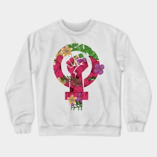 Awesome Floral Fist Hippie Power Hipster Peace Crewneck Sweatshirt